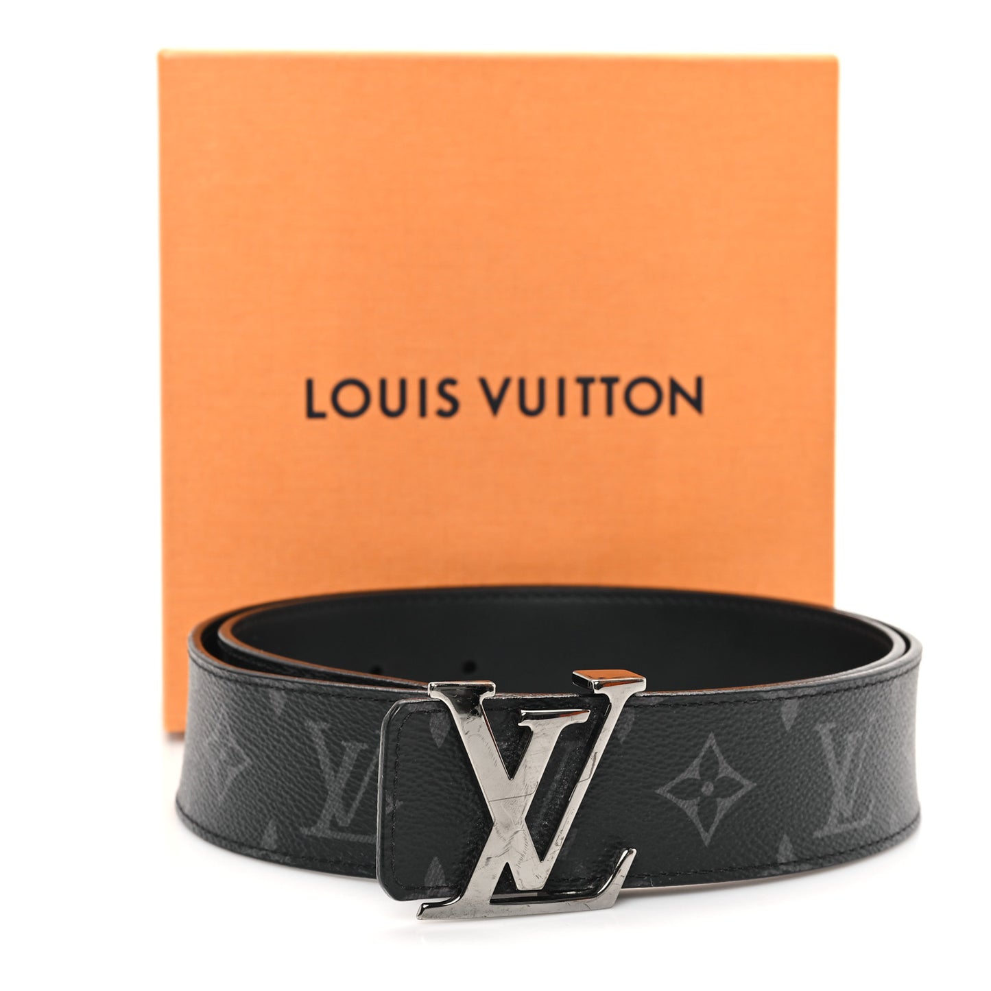 Monogram Eclipse Taigarama 40mm LV Initiales Reversible Belt 85 34 Black