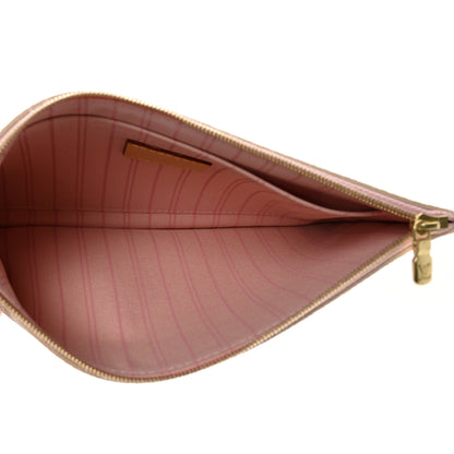Louis Vuitton Damier Azur Neverfull MM GM Pochette Rose Ballerine 5 of 9