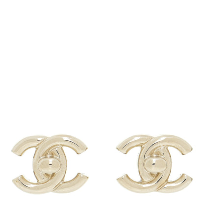 Chanel Metal CC Turnlock Earrings Gold 1 of 5