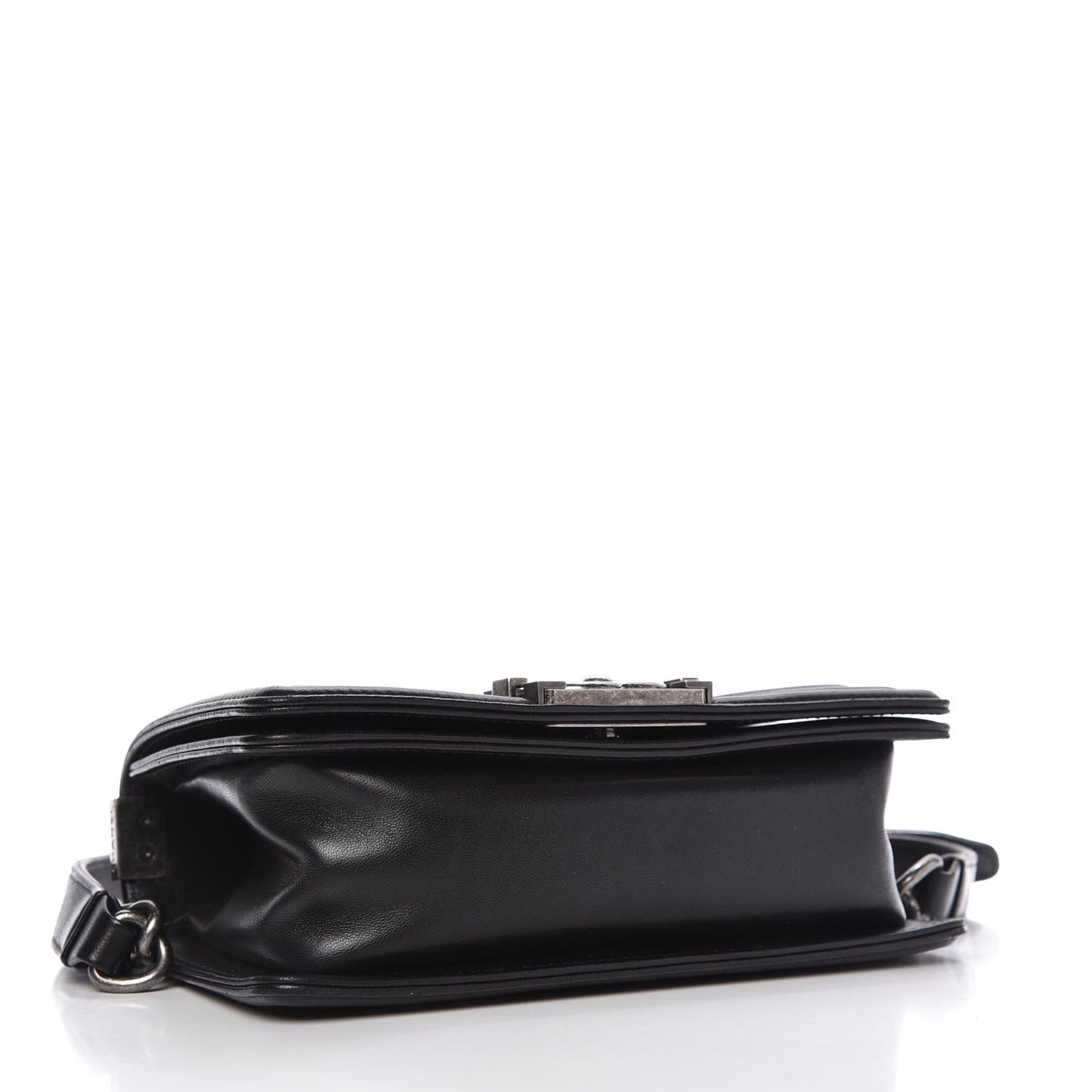 Lambskin Quilted Small Boy Flap Black