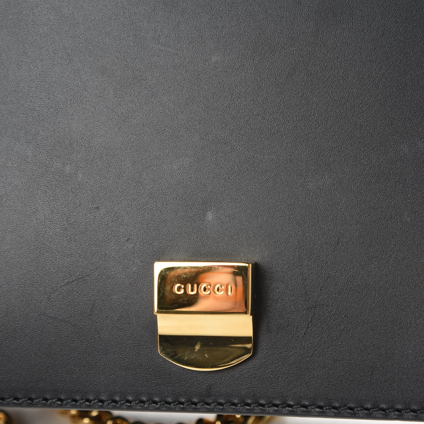 Calfskin Mini Sylvie Chain Shoulder Bag Black