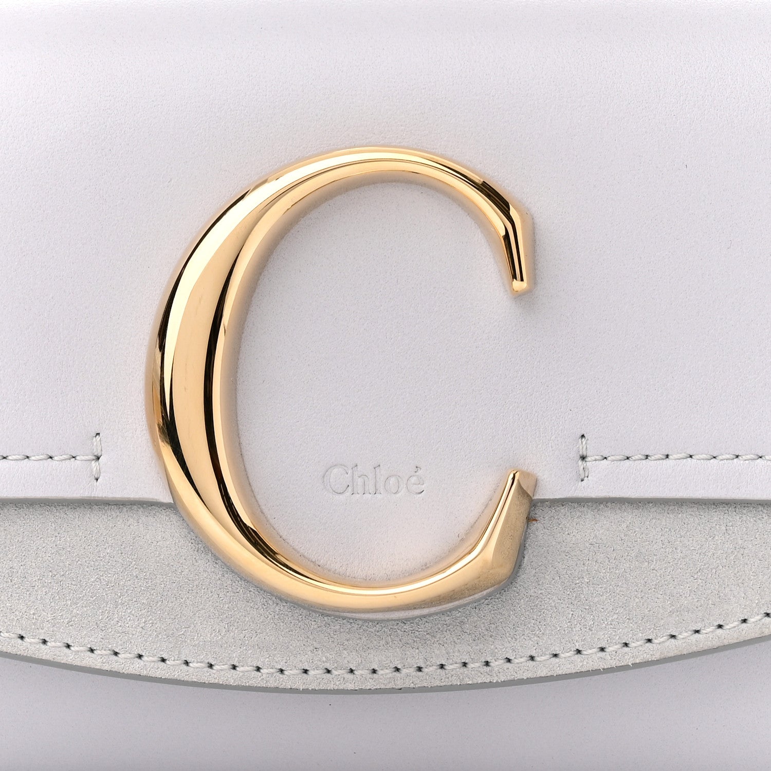 Chloe Calfskin Suede C Belt Bag Light Cloud 8 of 10