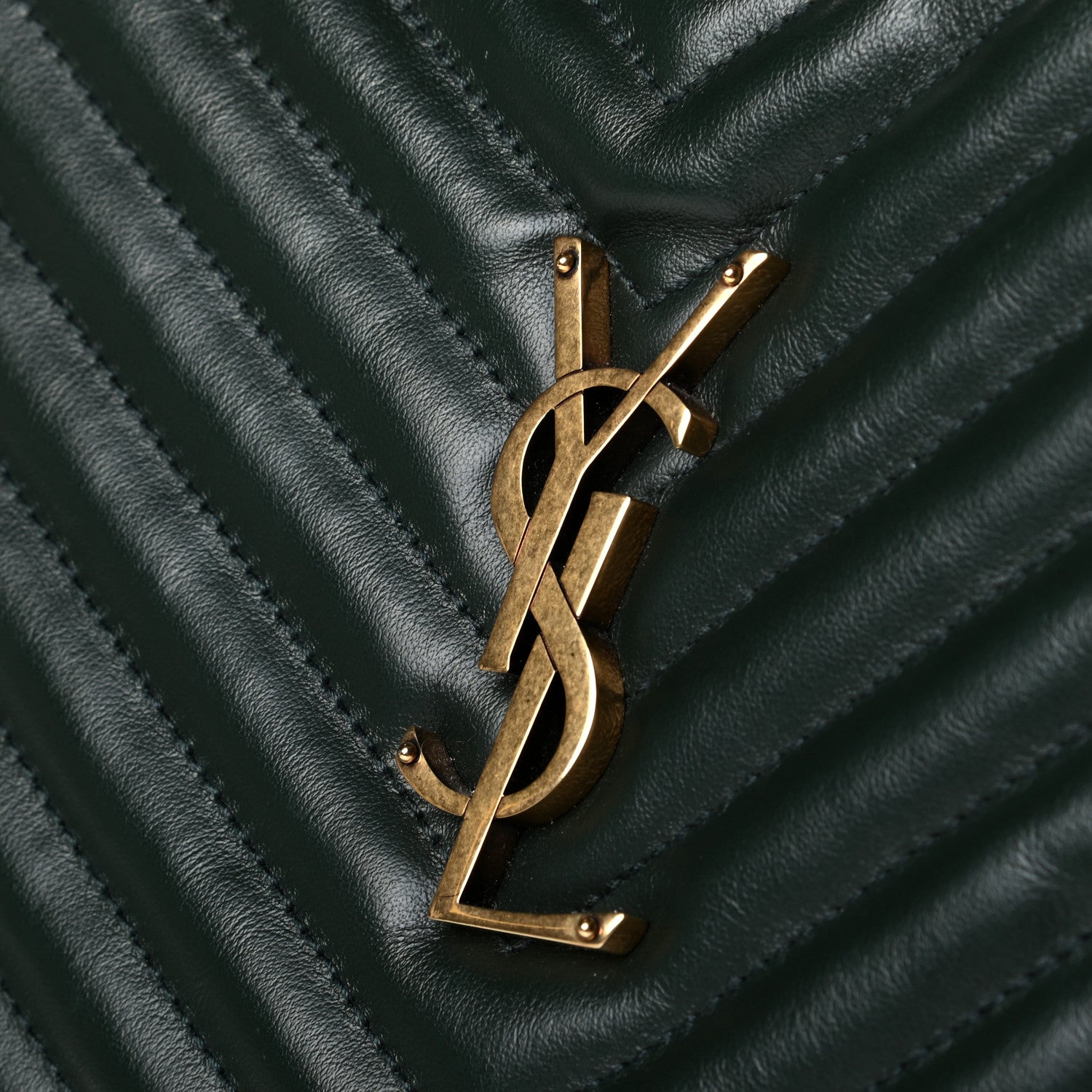 Saint Laurent Calfskin Matelasse Monogram Lou Camera Bag Green 5 of 7