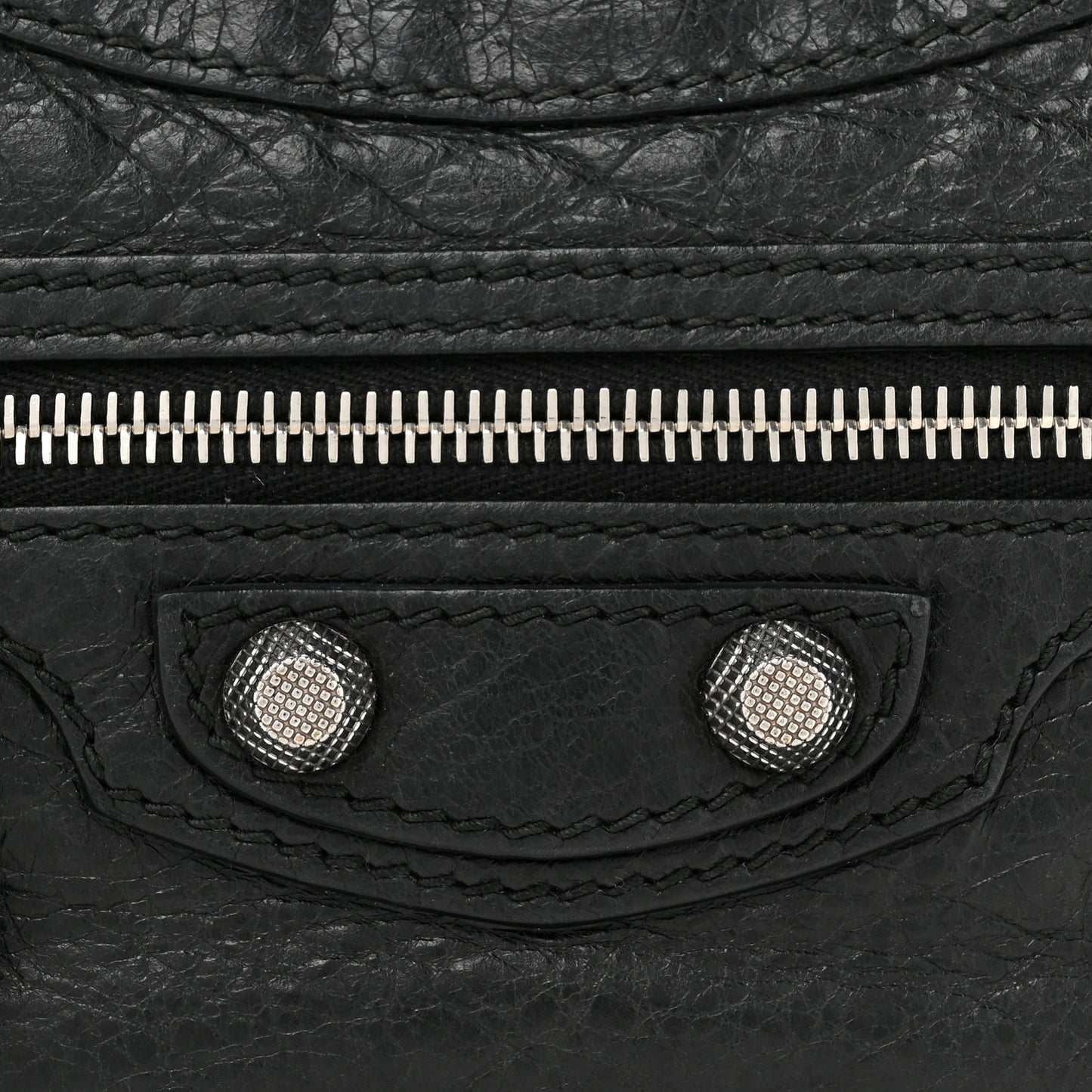 Agneau Giant 12 Silver Hardware Hip Black