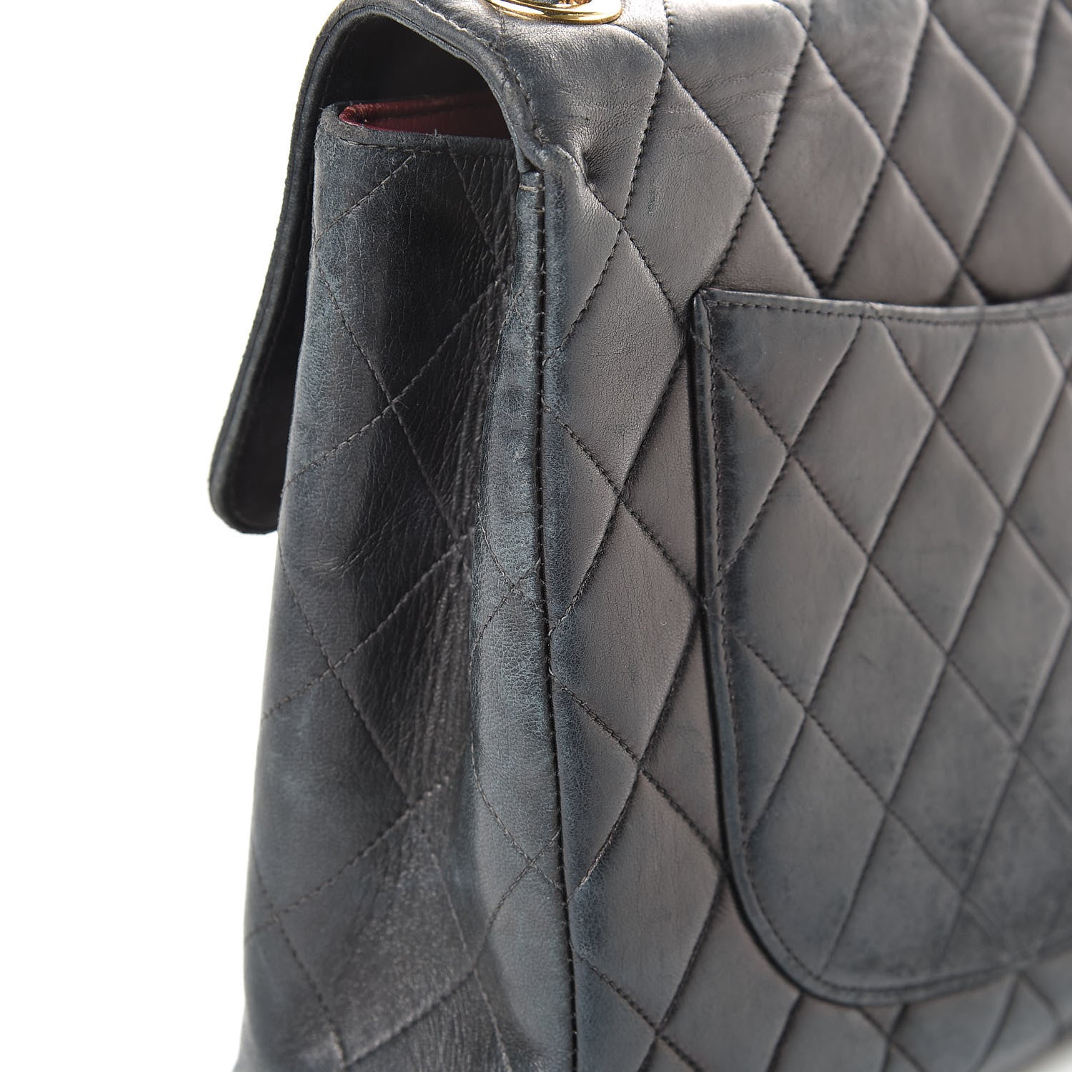 Chanel Lambskin Quilted XL Jumbo Single Flap Black 23 of 31