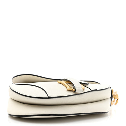Christian Dior Grained Calfskin Saddle Bag With Strap Latte 4 of 11