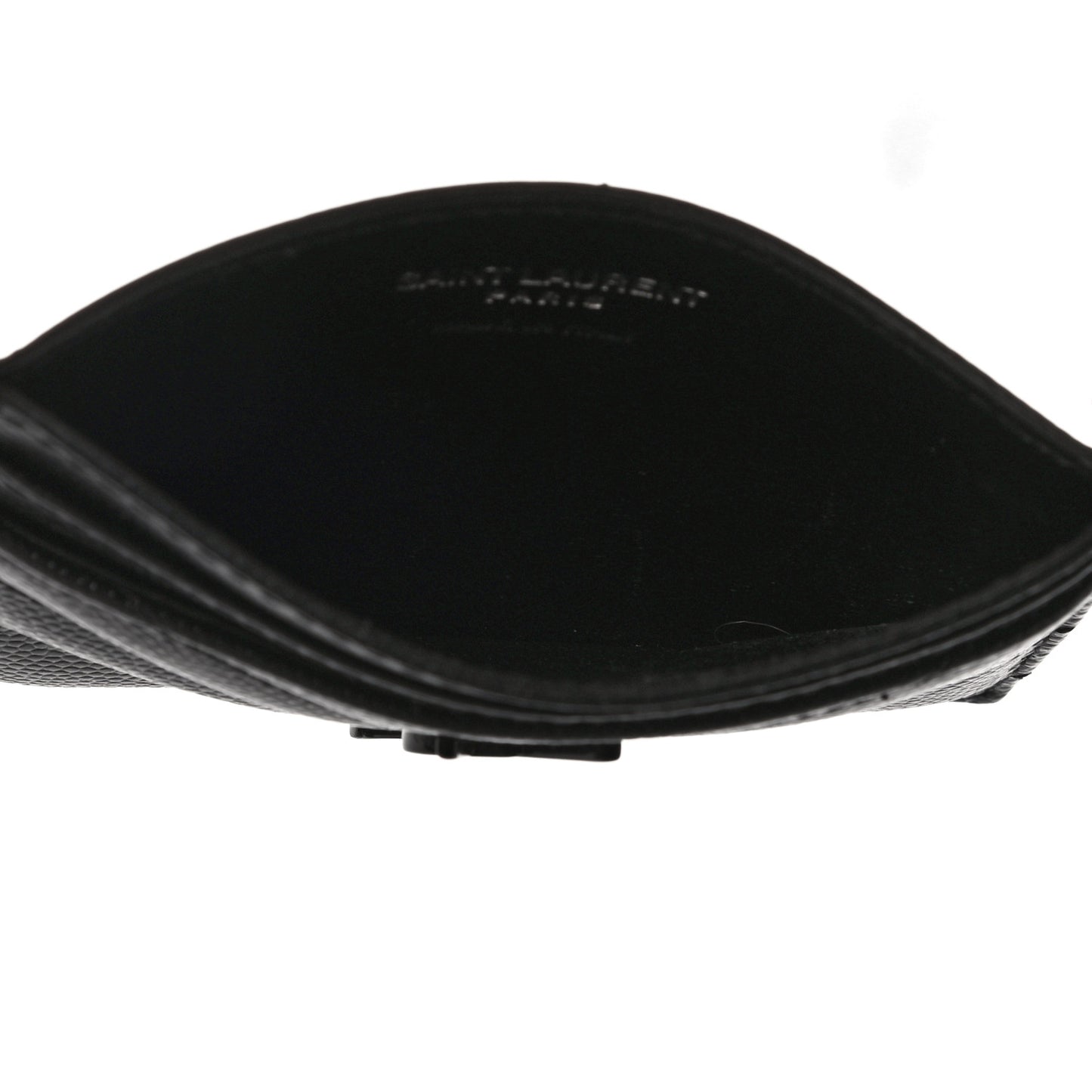 Grain De Poudre Matelasse Chevron Monogram Credit Card Case Black