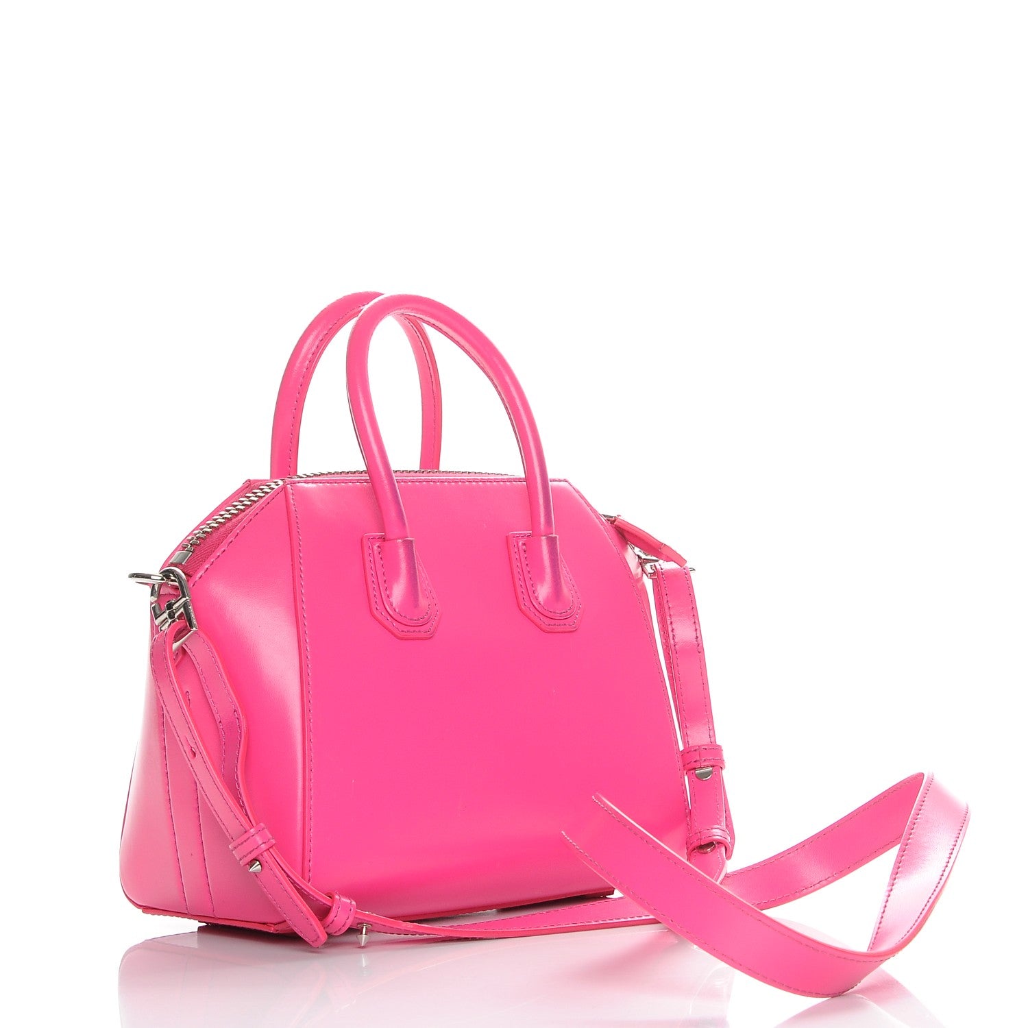 Givenchy Shiny Lord Calfskin Mini Antigona Shocking Pink 3 of 10