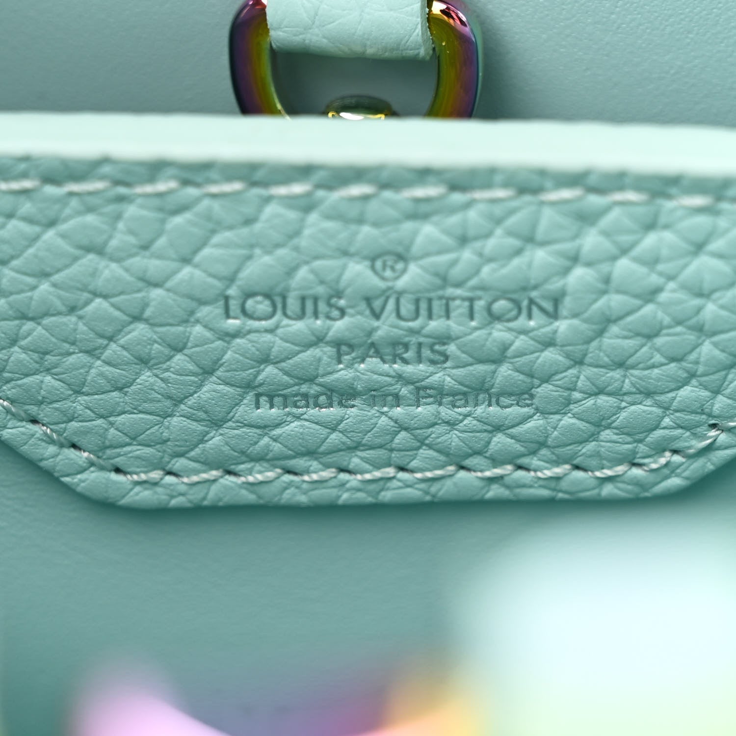 Louis Vuitton Taurillon Capucines BB Topaz Blue 7 of 11