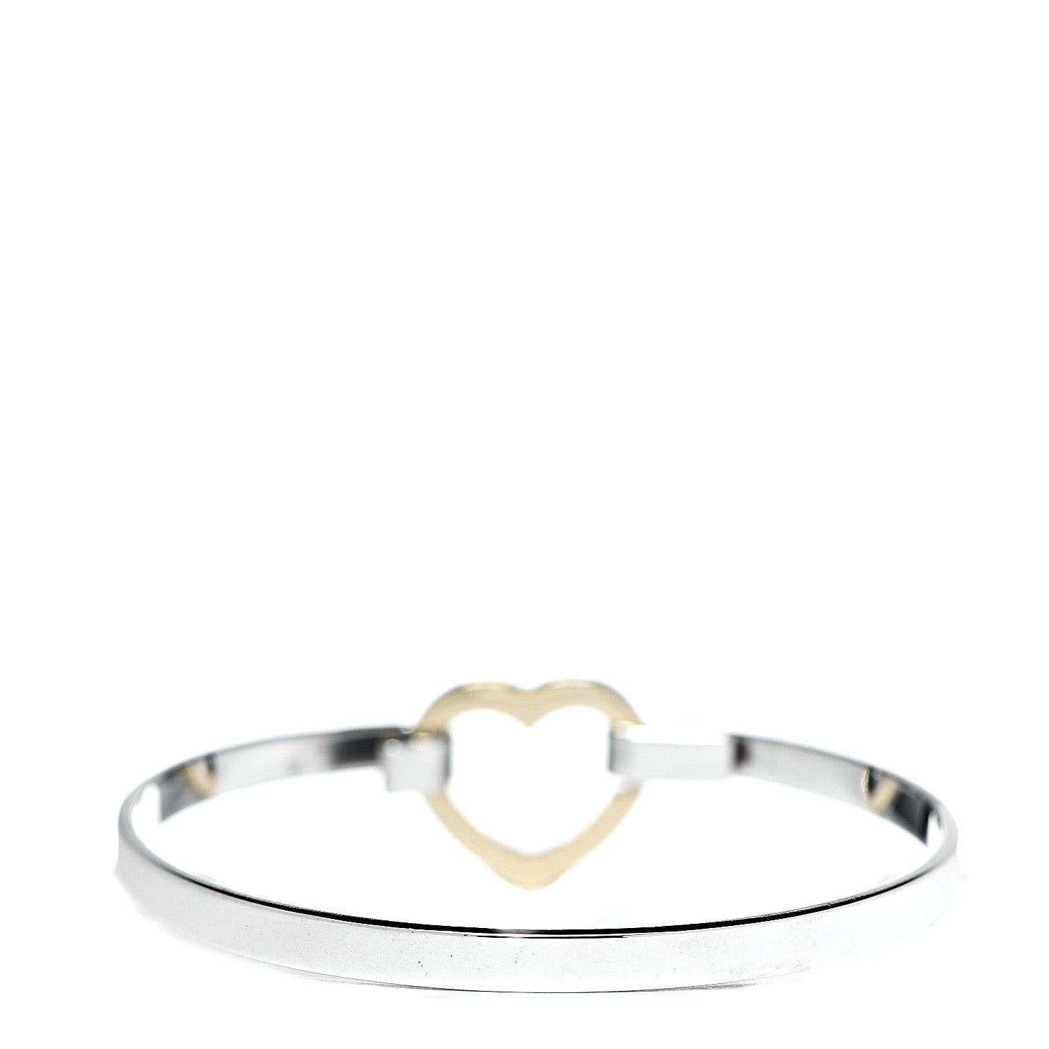 Tiffany Sterling Silver 18K Yellow Gold Heart Buckle Bracelet 2 of 3