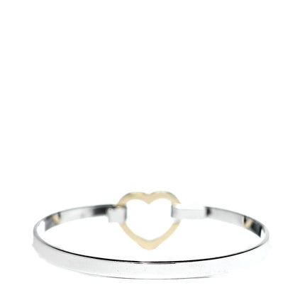 Tiffany Sterling Silver 18K Yellow Gold Heart Buckle Bracelet 2 of 3
