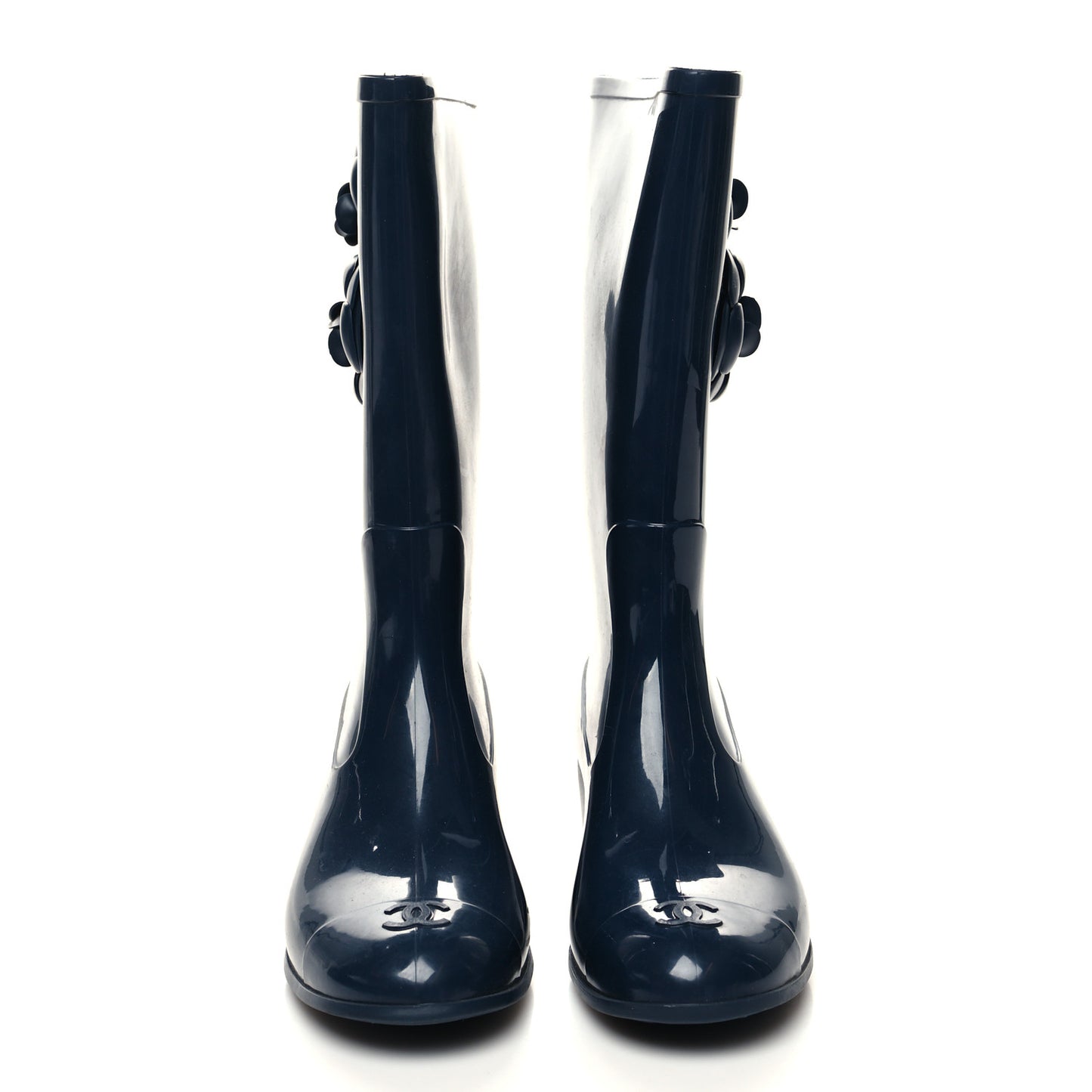 Rubber Camellia Rain Boots 41 Dark Blue