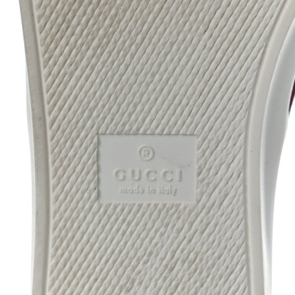 Gucci GG Supreme Monogram Blooms Womens Slip On Sneakers 40.5 Beige Blue Navy Red 7 of 9