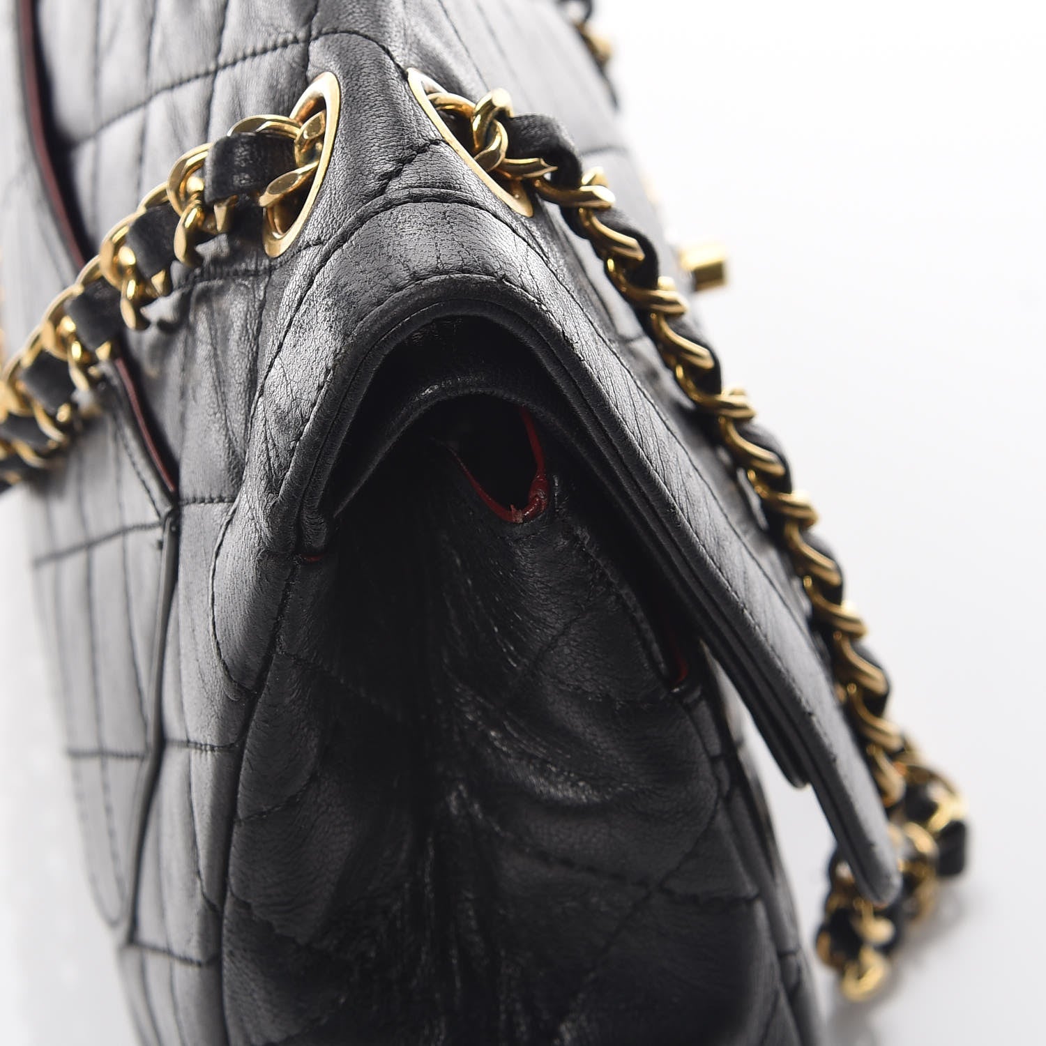 Chanel Lambskin Quilted Medium Double Flap Black 16 of 17
