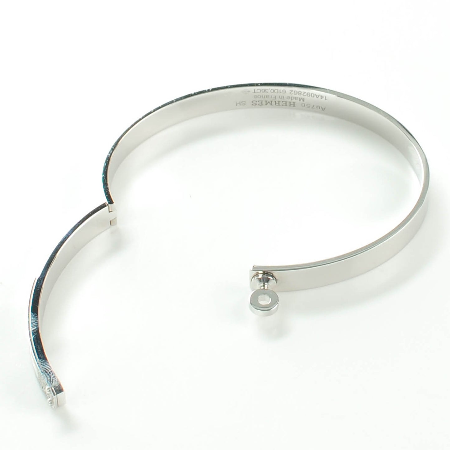 18K White Gold Diamond PM Kelly Pave Bracelet SH