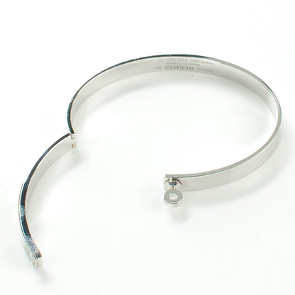 Hermes 18K White Gold Diamond PM Kelly Pave Bracelet SH 5 of 6