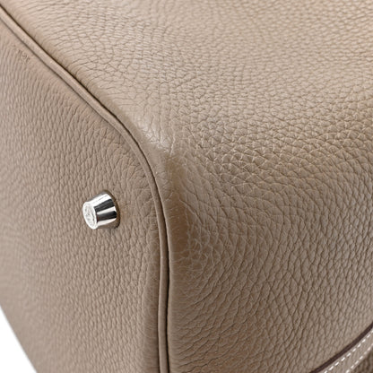 Hermes Taurillon Clemence Picotin Lock 22 MM Etoupe 11 of 15