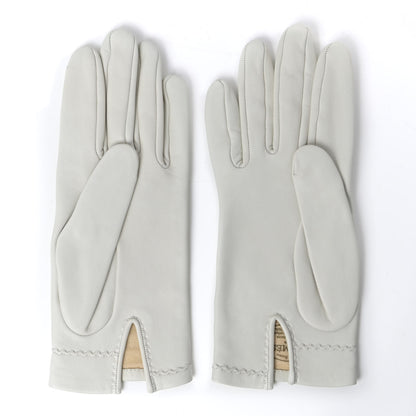 Hermes Lambskin Gloves 7 White 2 of 8