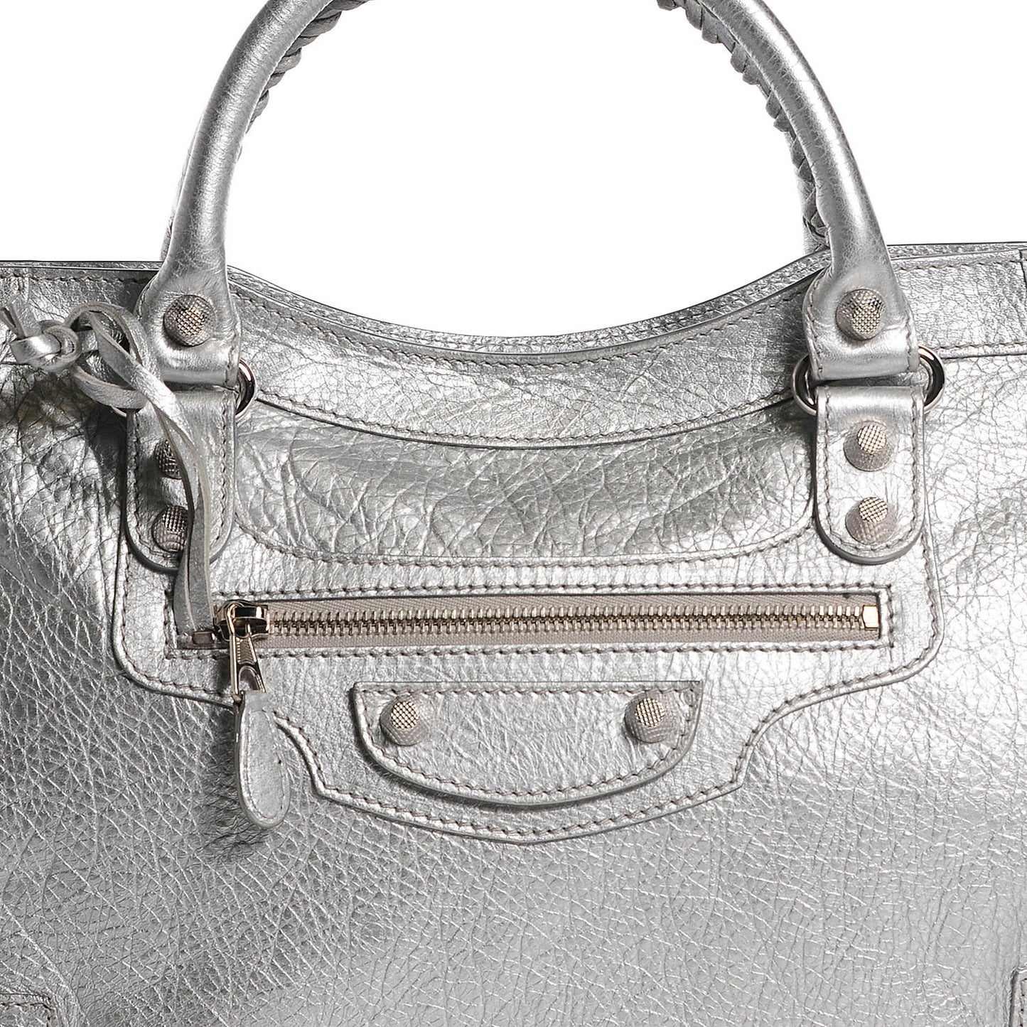 Agneau Giant 12 Silver Hardware City Gris Aluminum