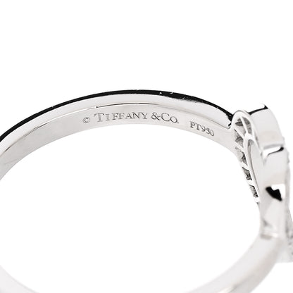 Tiffany Platinum Diamond Heart Ring 49 4.75 5 of 6