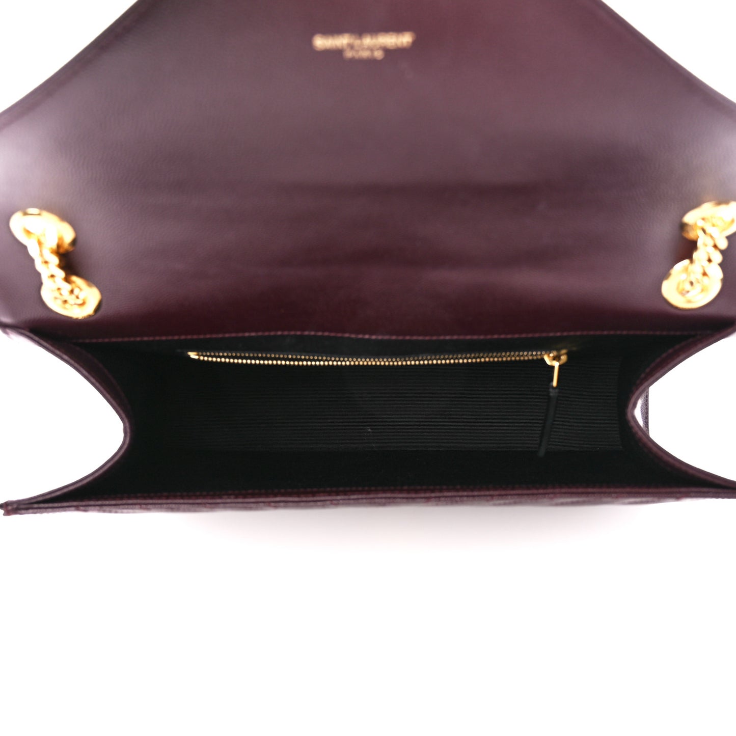 Grain De Poudre Matelasse Chevron Large Monogram Satchel Rouge Legion