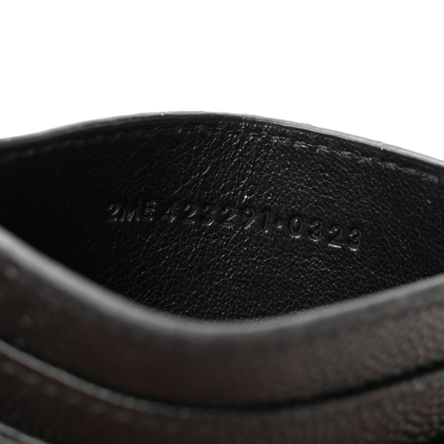Grain De Poudre Matelasse Chevron Monogram Credit Card Case Black