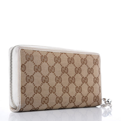 Gucci Monogram Large Twins Zip Around Wallet Beige Ebony White 4 of 27
