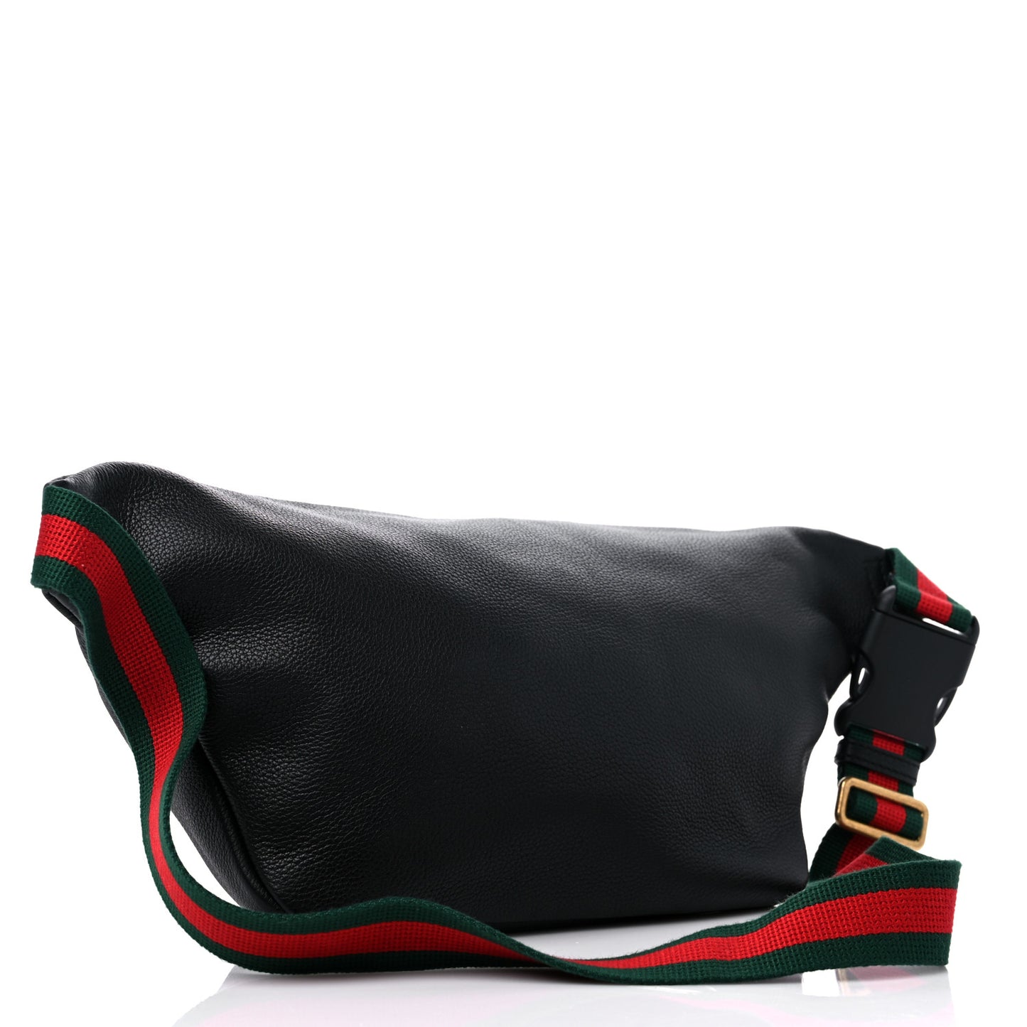 Grained Calfskin Logo Belt Bag Black