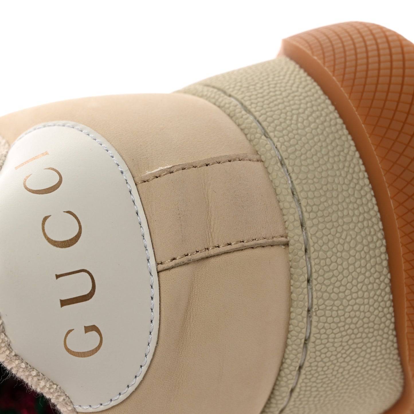 Lame Canvas Nubuck GG Monogram Womens Screener 50mm Sneakers 38 Gardenia Silver Dusty Milk White Mystic White