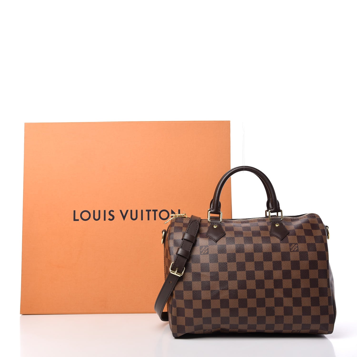 Louis Vuitton Damier Ebene Speedy Bandouliere 30 11 of 11