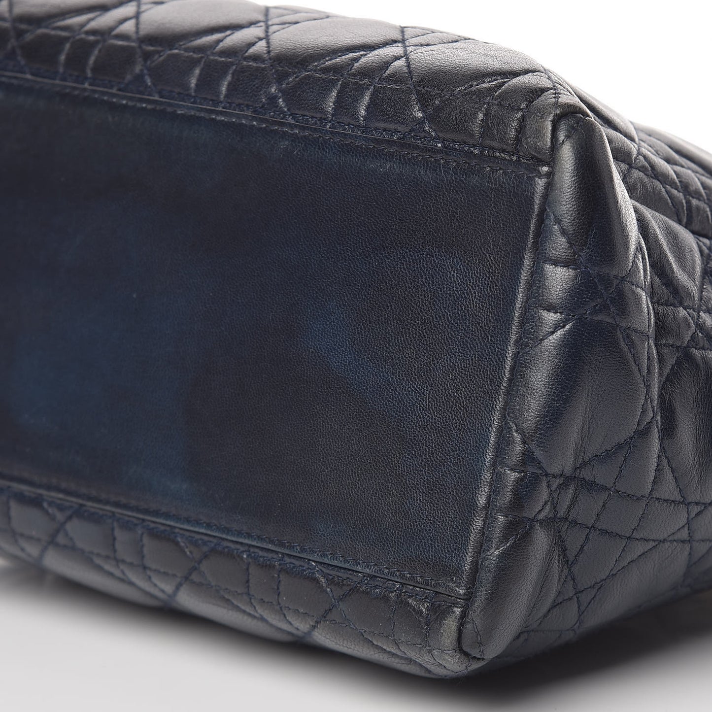 Lambskin Cannage Medium Lady Dior Indigo Blue