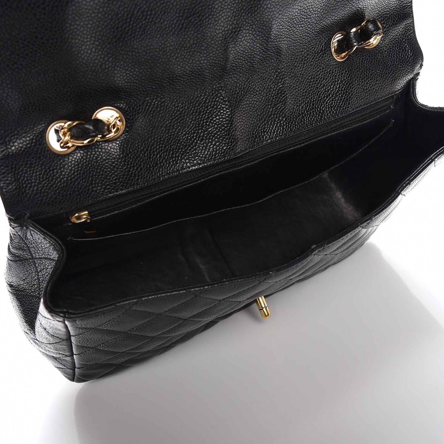 Chanel Caviar Quilted Jumbo Single Flap Black 5 of 14