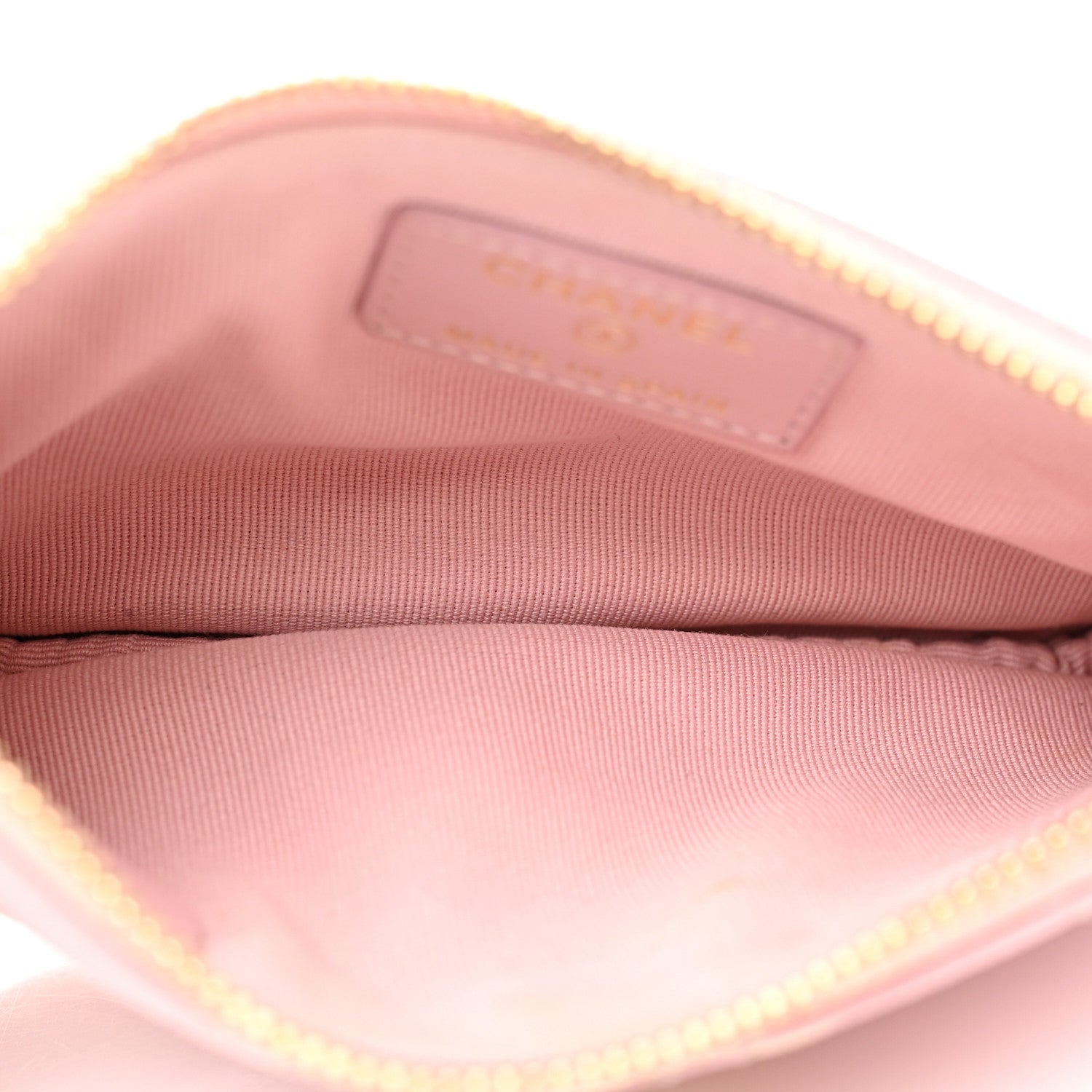 Chanel Caviar Quilted Studded CC Small Cosmetic Case Light Pink 5 of 7