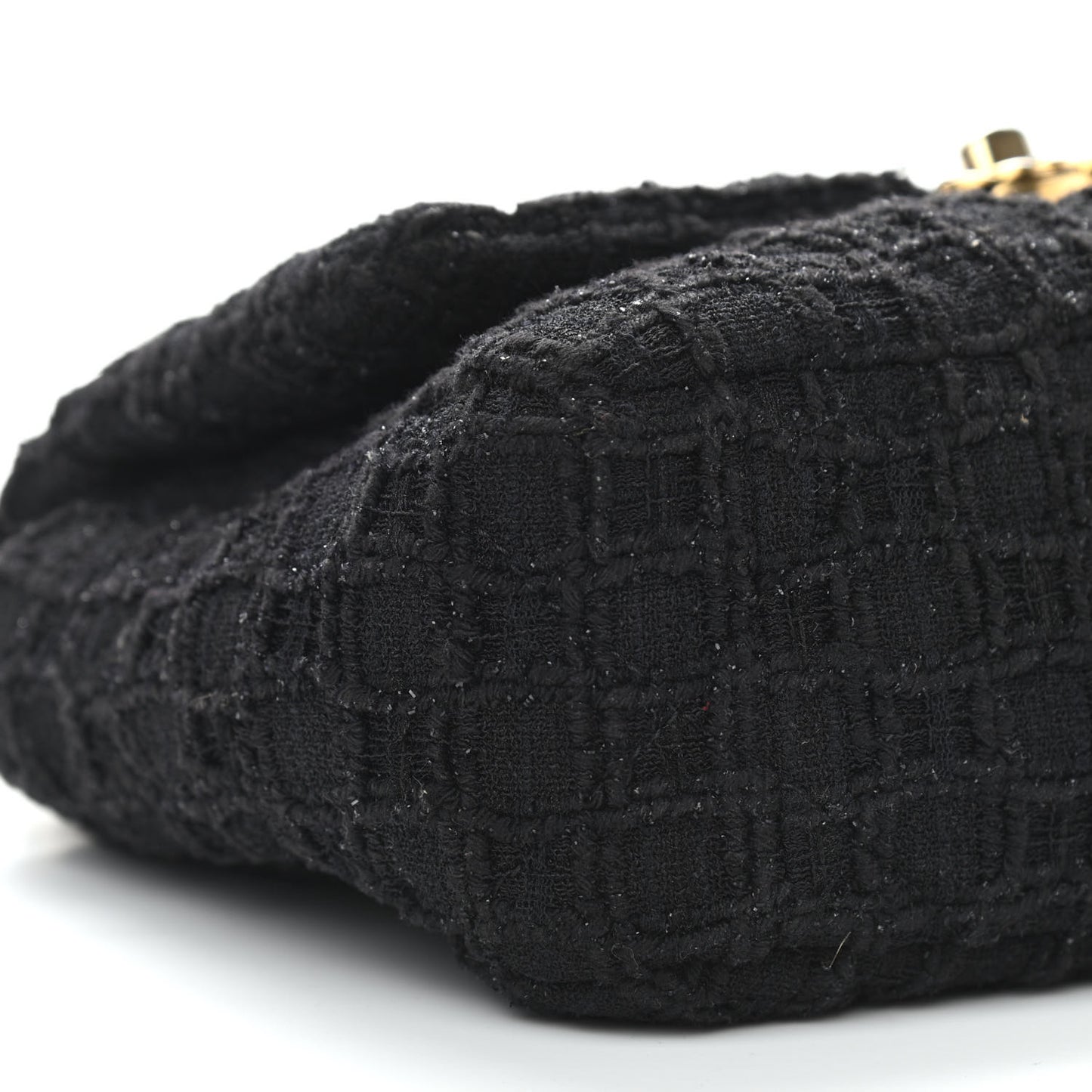 Tweed Quilted Medium Chanel 19 Flap Black