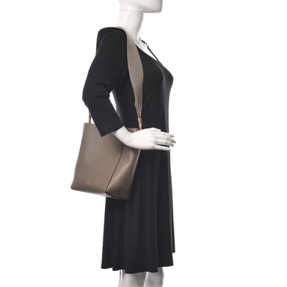 Celine Grained Calfskin Small Sangle Bucket Bag Taupe 2 of 8