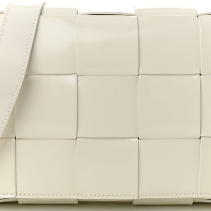 Bottega Veneta Patent Maxi Intrecciato Cassette Crossbody Bag White 8 of 11