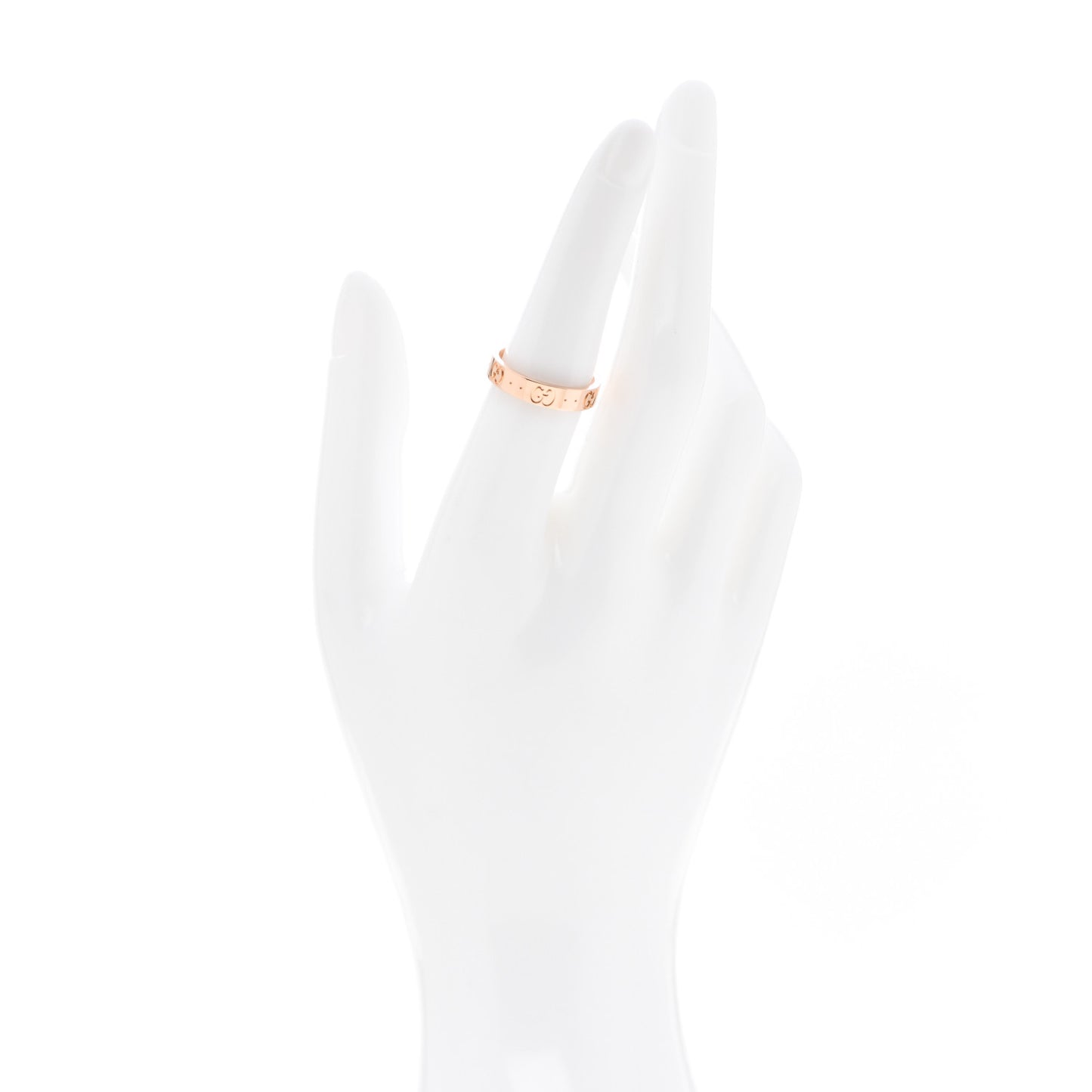 18K Rose Gold 4mm Icon Thin Band Ring 53 6.25