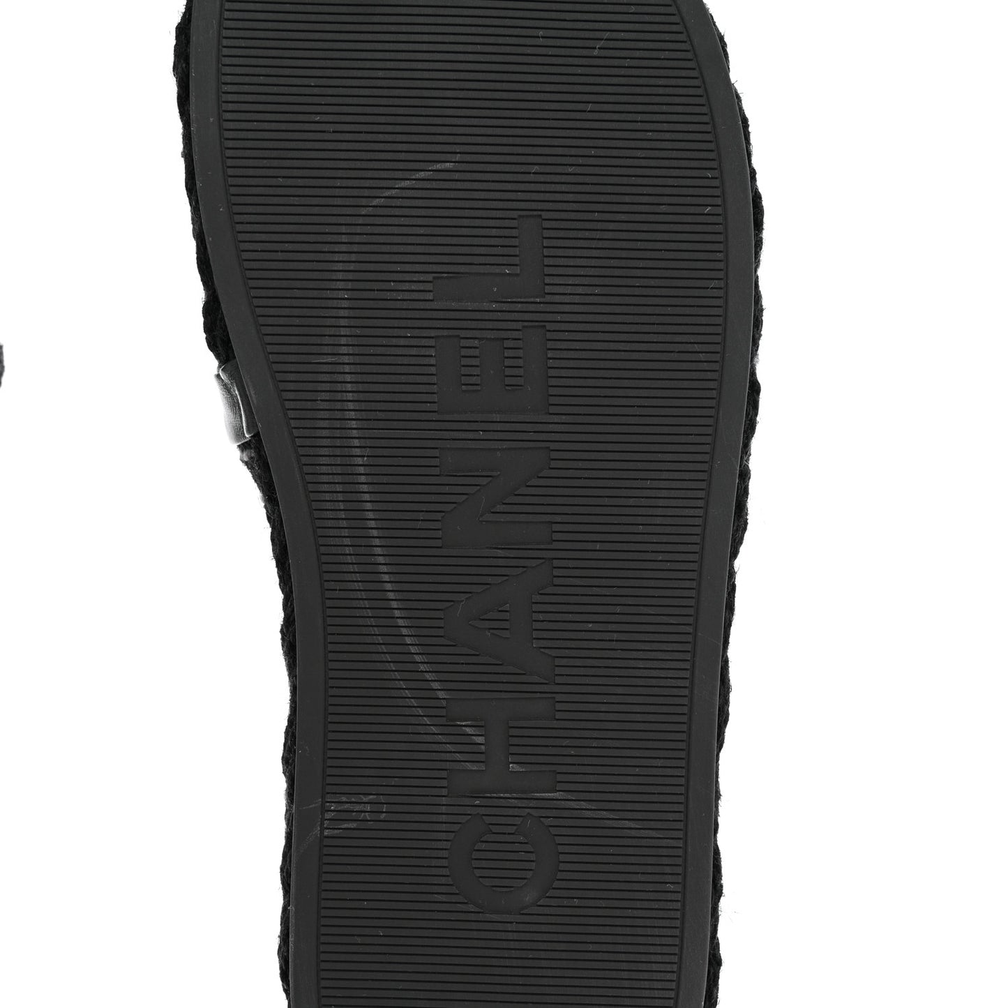 Knit Braided Slide Sandals 39 Black