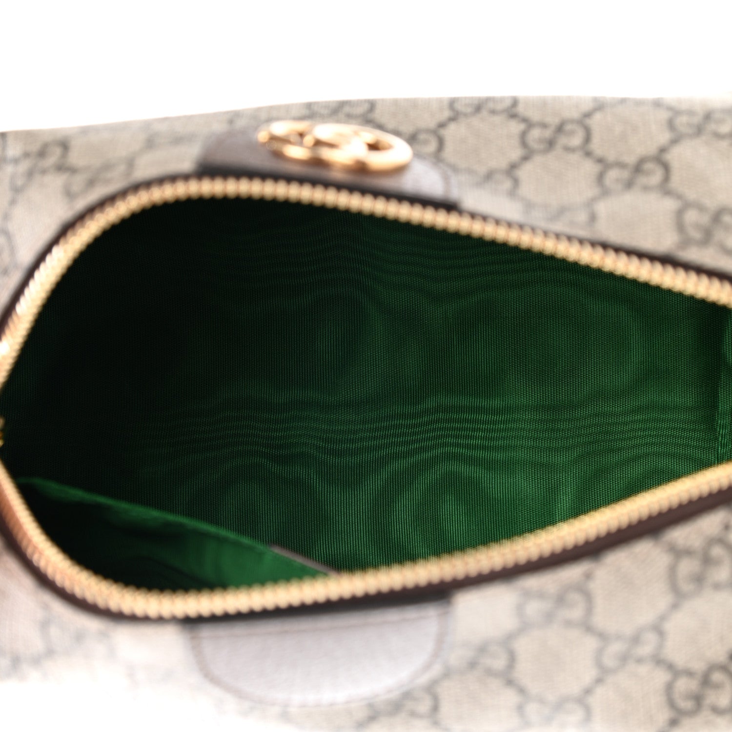 Gucci Soft GG Supreme Monogram Calfskin Large Ophidia Cosmetic Case Beige Ebony New Acero 5 of 7