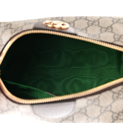 Gucci Soft GG Supreme Monogram Calfskin Large Ophidia Cosmetic Case Beige Ebony New Acero 5 of 7