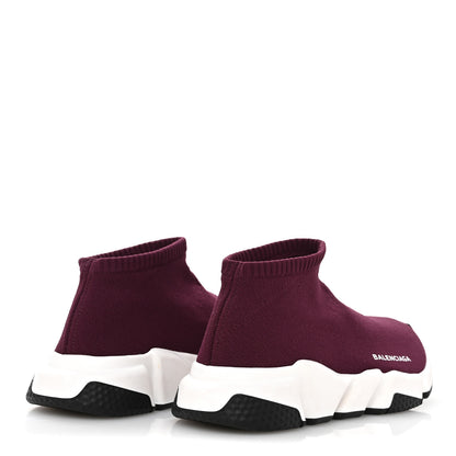 Balenciaga Neoprene Knit Womens Mid-Top Speed Sneakers 39 Prune White 5 of 8