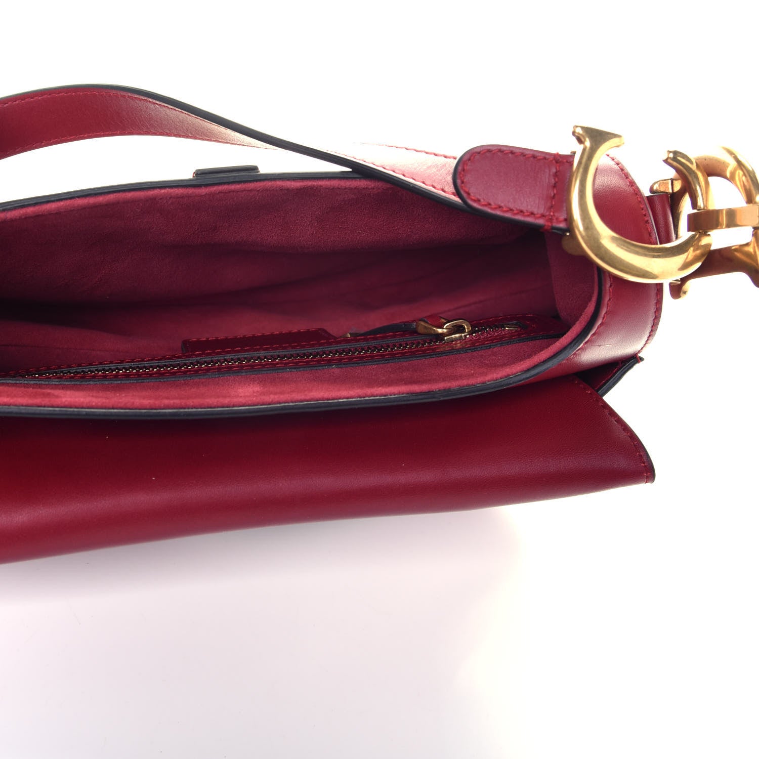 Christian Dior Calfskin Saddle Bag Scarlet 5 of 10