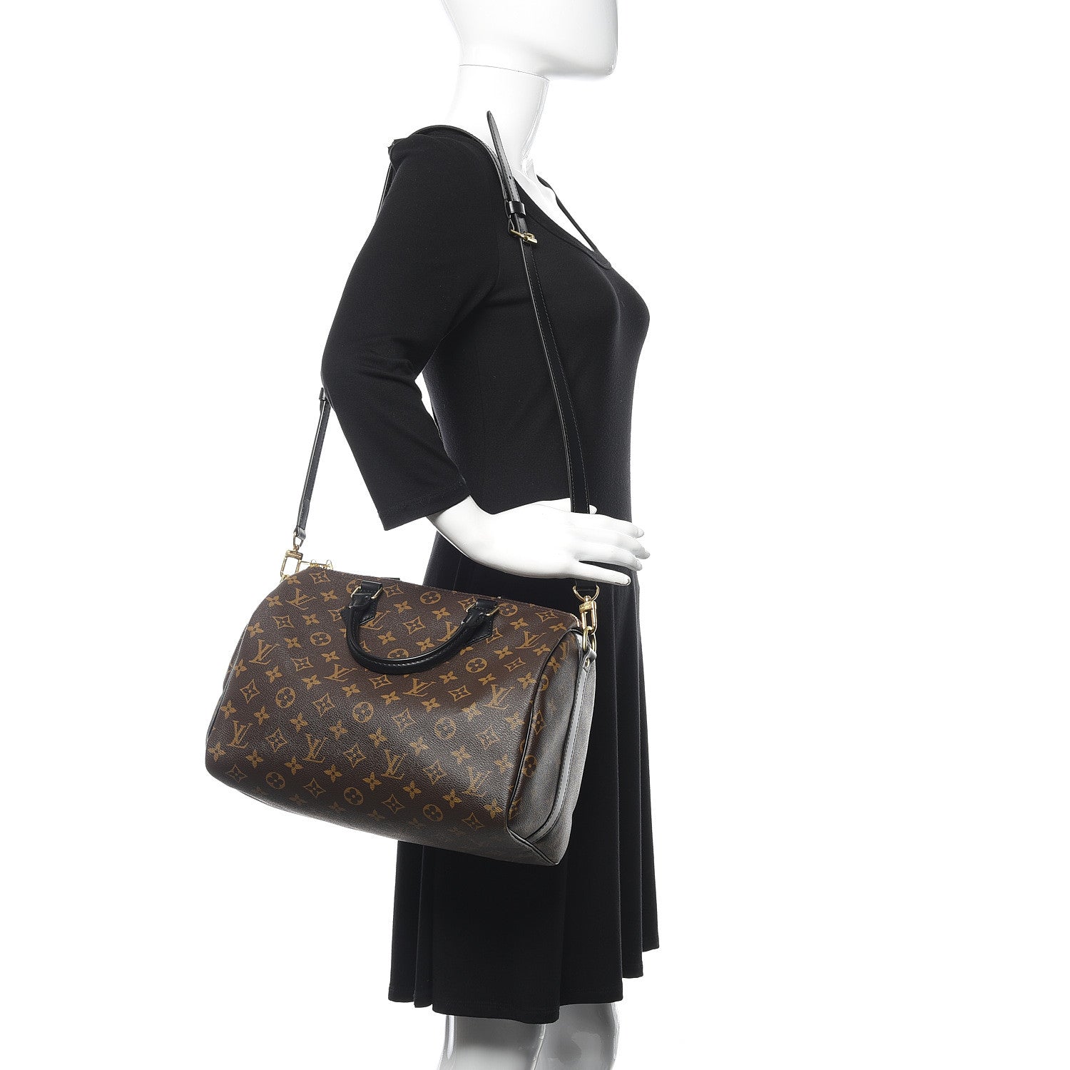 Louis Vuitton Monogram My World Tour Speedy Bandouliere 30 Black 2 of 10