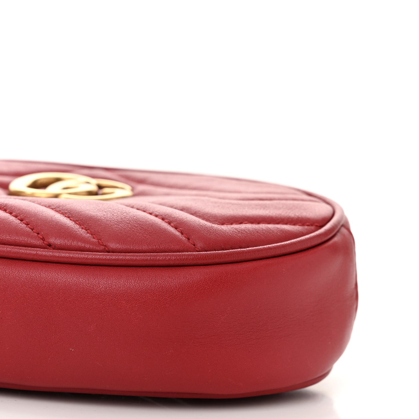 Calfskin Matelasse GG Marmont Belt Bag 85 34 Hibiscus Red
