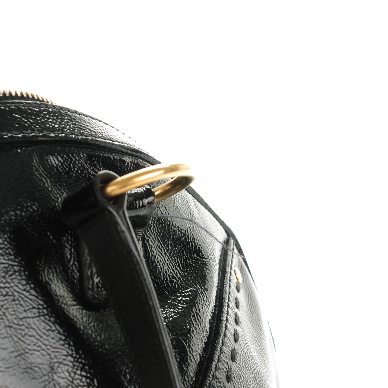 Saint Laurent Patent Calfskin Oversized Muse Black 7 of 10