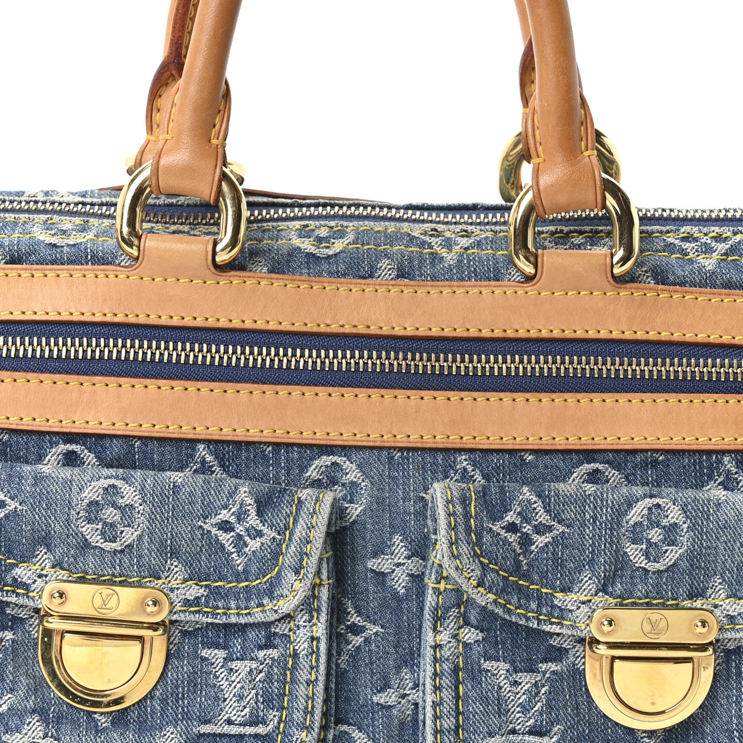 Louis Vuitton Monogram Denim Neo Speedy Blue 7 of 9