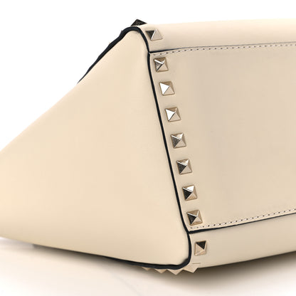 Valentino Garavani Vitello Small Rockstud Double Handle Tote Ivory 7 of 10