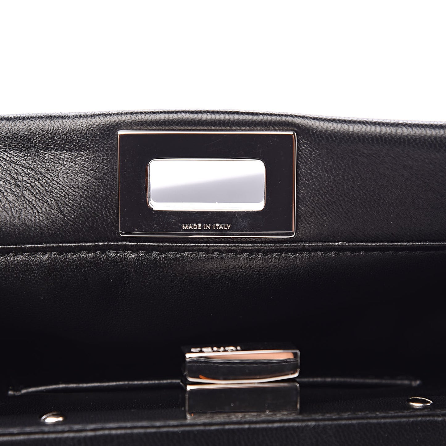 Nappa Waves Bi-Color Mini Peekaboo Iconic Satchel Black Turchese