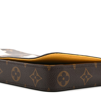 Louis Vuitton Monogram 2022 Christmas Animation New York Soho Pochette Felicie Chain Wallet Yellow 10 of 10