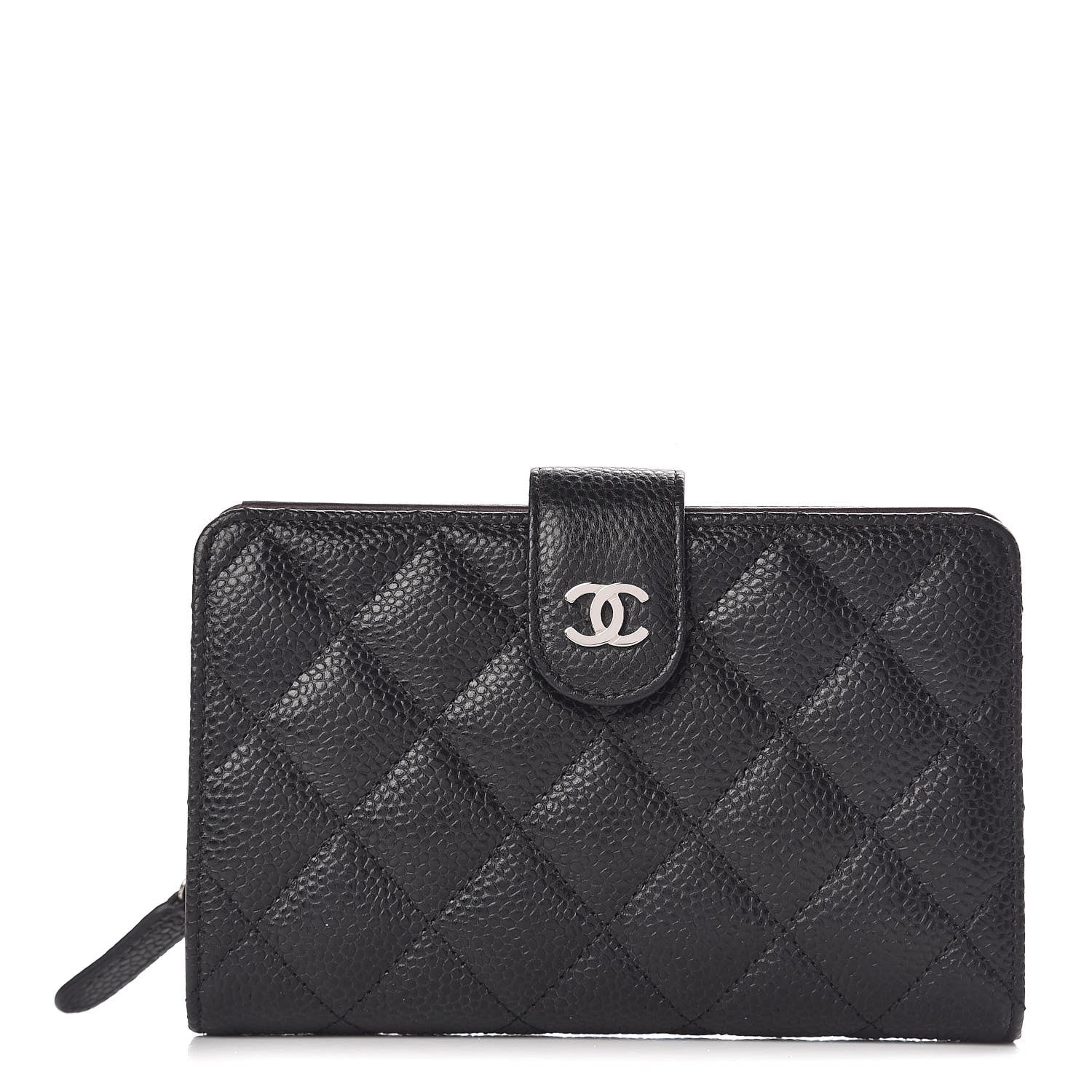 Chanel Caviar Quilted Zipped Pocket Wallet Black 1 of 10